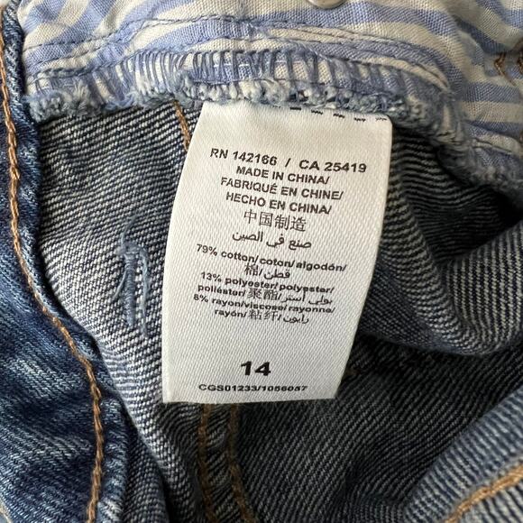 Habitual Girl Distressed Jean Mini Big Girl Size 14 Denim High Lo Skirt NWT - Picture 6 of 6